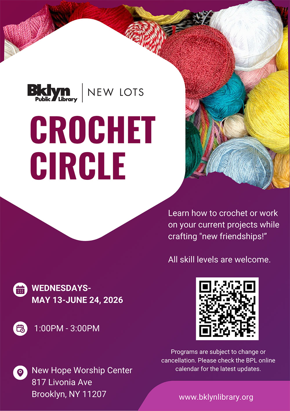 Crochet Circle at New Hope Worship Center